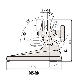 mitutoyo micrometer stand drawing